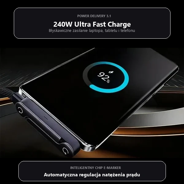 Ultra szybkie ładowanie 240W